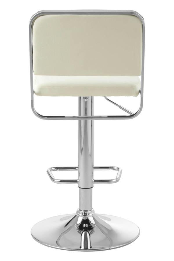 Interiors by Premier Stockholm White Seat And Chrome Base Bar Stool