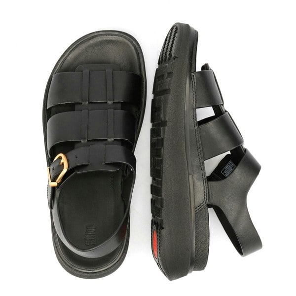 FitFlop GEN-FF Fisherman Leather Women's Sandals - Black