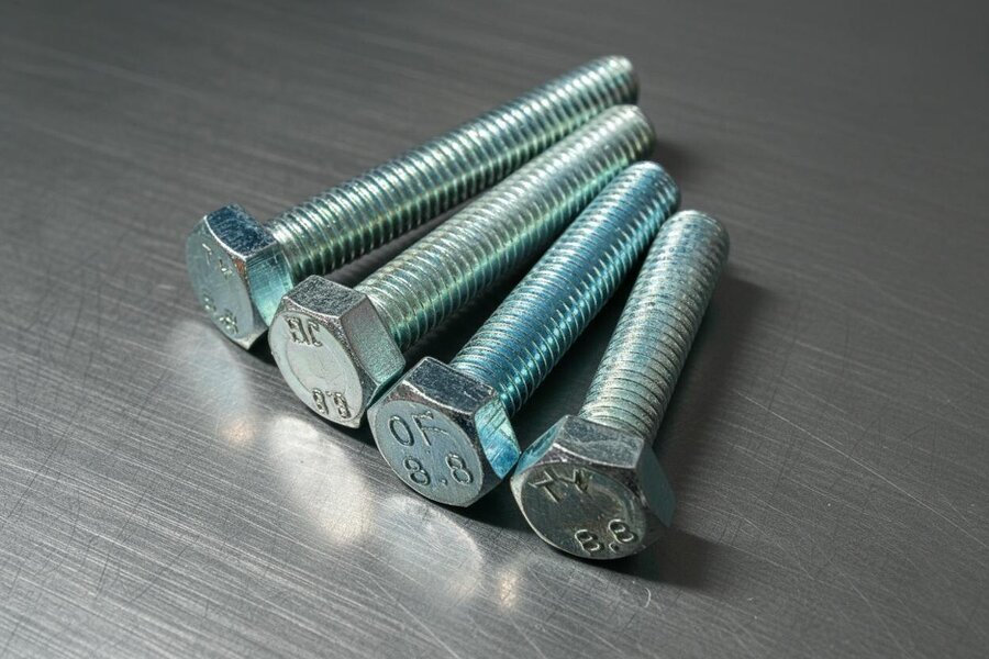 Fixaball M10 Hex Set Screw Bolt High Tensile 8.8 Zinc BZP