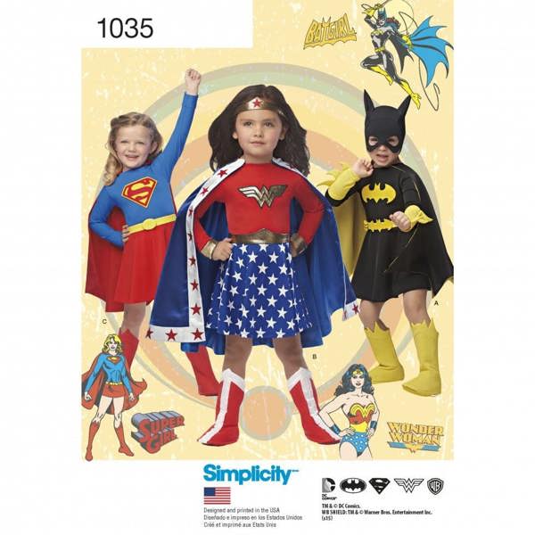 Simplicity Sewing Pattern 1035, Costumes for Kids, A (3-4-5-6-7-8) - Intermediate