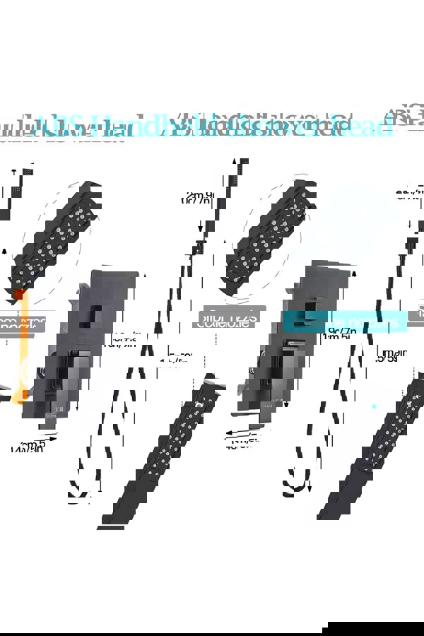 Living and Home Square 3 Way Concealed Shower Mixer Set Rainfall Shower System High Pressure Hand Held Shower Head