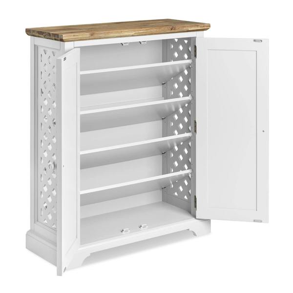 Statement Furniture Florence Shoe Storage Cabinet Large Wooden Shoe Rack