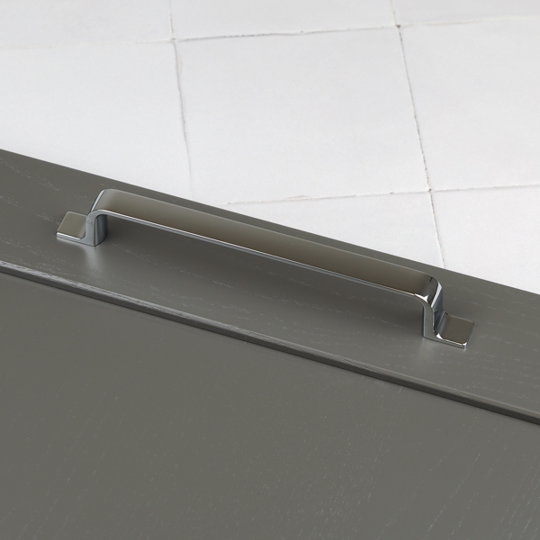 Handle & Home Polished Chrome Strap Handles