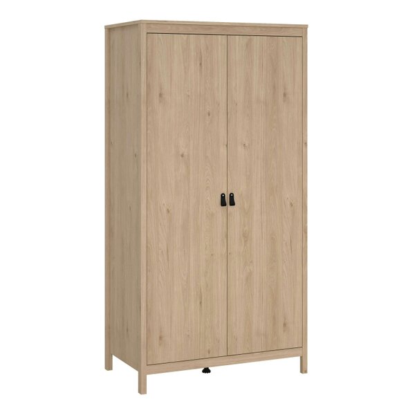 Wyld Haus Wildberry Natural Oak Wood Wardrobe 2 Doors