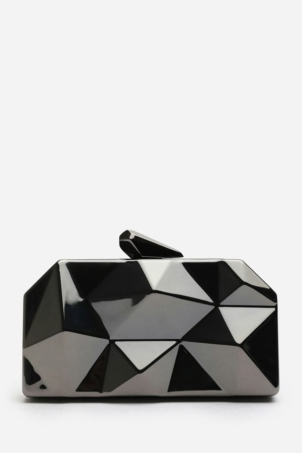 Where's That From Rica Geometric Clutch Bag In Black