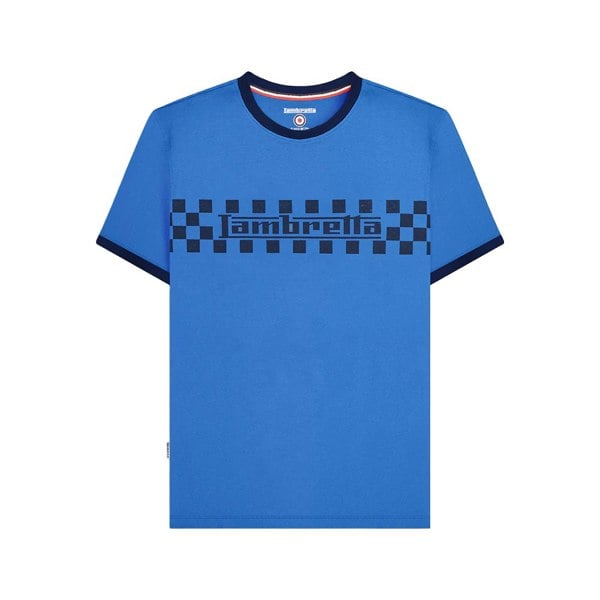 Lambretta Mens SS24 Two Tone Ringer T-Shirt - Dark Blue