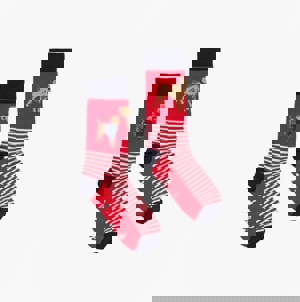 Joules EXCELLENT EVERYDAY SINGLE Womens Socks Red Dog: UK 4-8