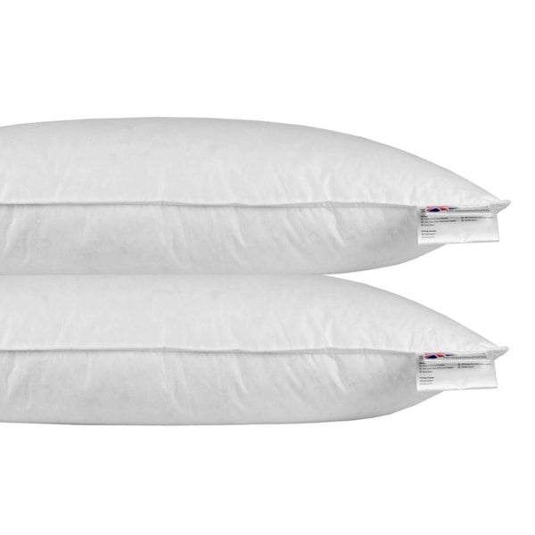 HOMESCAPES Duck Feather and Down Euro Continental Pillow Pair - 40cm x 80cm (16"x32")