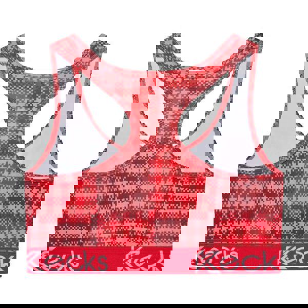 Kecks Cherry Plaid Sports Bralette