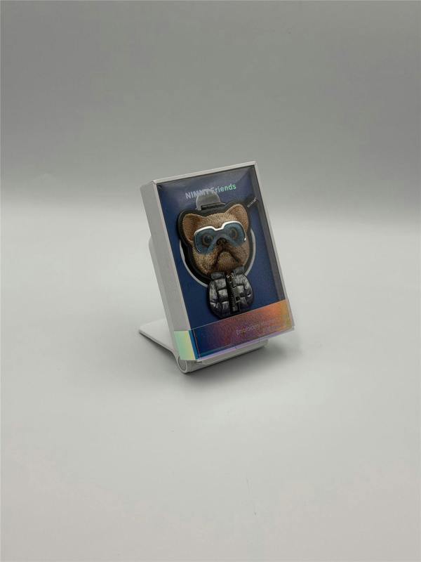 Nimmy Friends Nimmy Cool & Cute 2.0 Little Rich Tycoon Dog Embroidery Magnetic Stand with MagSafe Black - N-KM-BSZJ-01
