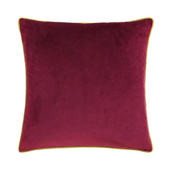 Furn Meridian Velvet Cushion Cover - Maroon/Moss - 