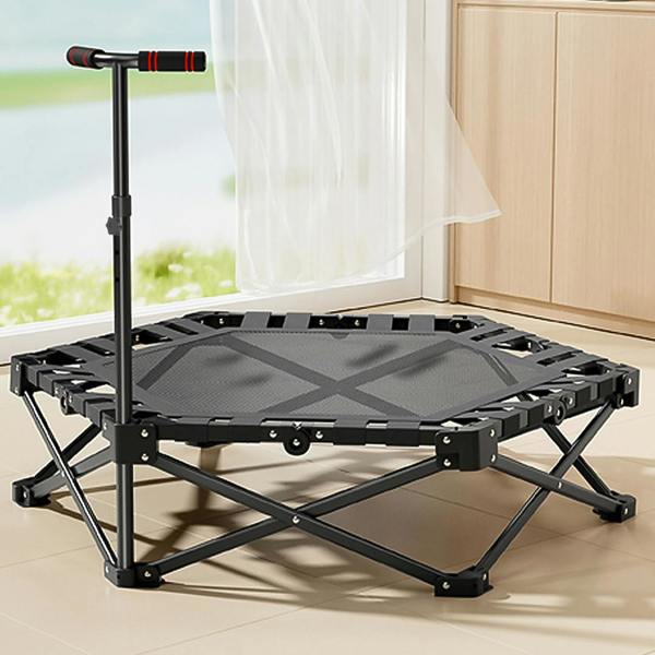 Havendro Folding Fitness Trampoline Rebounder with Handrail for Home Exercise
