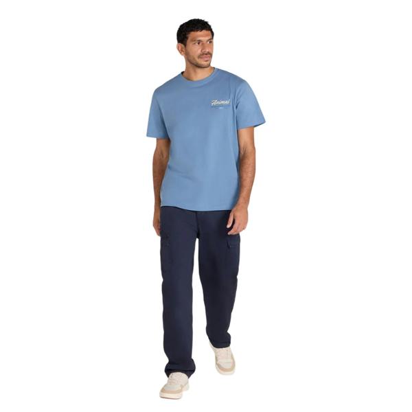 Animal Mens Chase Graphic Relaxed Fit T-Shirt - Blue - 