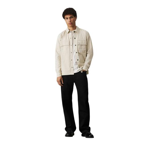 Calvin Klein Mens Cotton Overshirt - Pelican - 