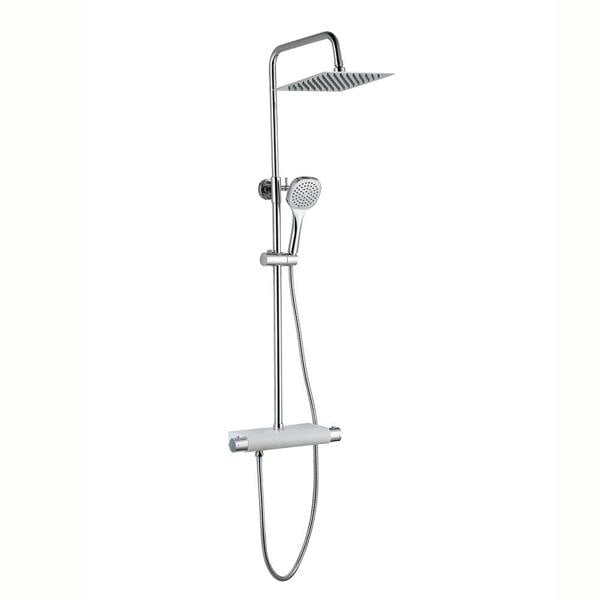Flode Lund | Thermostatic Shower Kit | Including Telescopic Riser Rail | Cool Touch Valve | Chrome