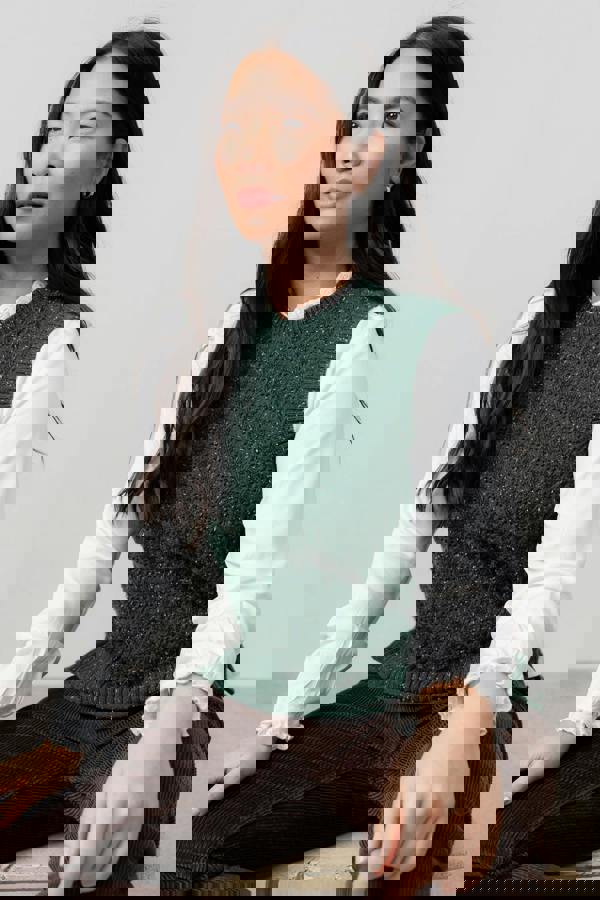 Eva Oatmeal Cotton Knit Tank Top Antique Rose | Lily and Me Clothing