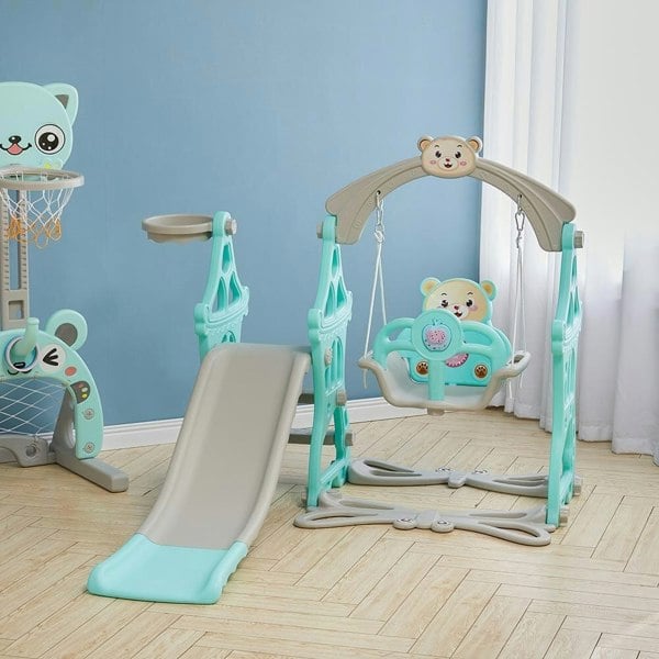 Toddler Swing and Slide Playset for Indoor and Outdoor Living and Home