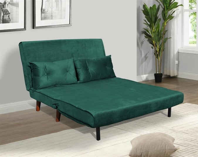 Kosy Koala Double Sofa Bed Sleeper Foldable Portable Pillow Lounge Couch Green Sofa BedLiving Room Furniture