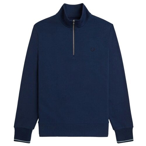 Fred Perry Half Zip Sweat - Tennis Blue