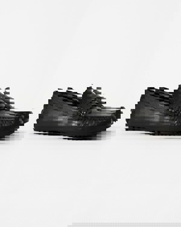 BOSS Orange Mens Leather Driving Moccasins - Black 001