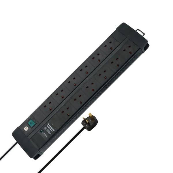 Brennenstuhl Premium-Line Duo 60,000A, 12-way Power Strip with Surge Protection