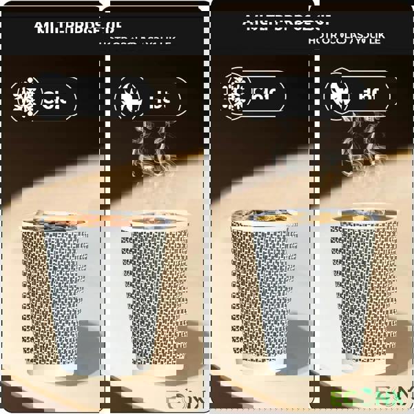 ECONX 8oz Coffee Paper Cup VIP Designed 3PLY Disposable Coffee Cup for Takeaway Hot Drinks Black