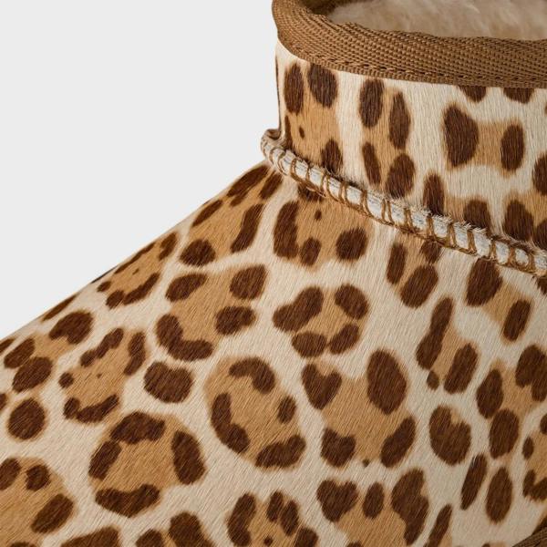 UGG Women's Classic Ultra Mini Plains Boot Felicity Leopard Jasmine