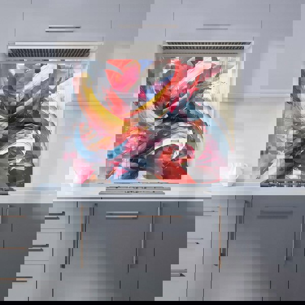 Warren Reed - Designer Swirling Symphony Of Colours Kitchen Splashback