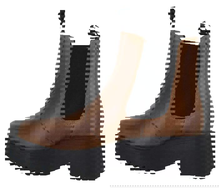 Fly London Medi Womens Wedged Heeled Chelsea Biker Ankle Boots