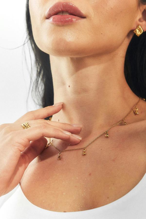 Elk & Bloom Dream Drop Chunky Teardrop 14K Gold Choker Necklace