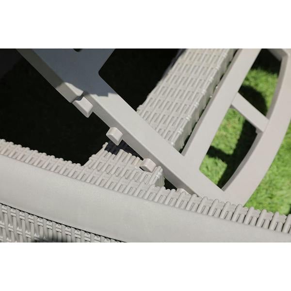 Homeology MALDIVES Greige Prestigious Outdoor Rattan-Style Adjustable Sun Lounger Pre-Assembled