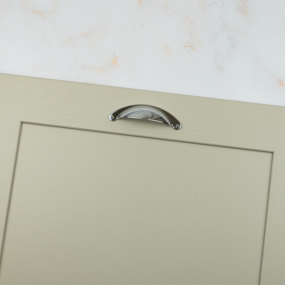 Handle & Home Polished Chrome Knob and Coordinating Cup Handle
