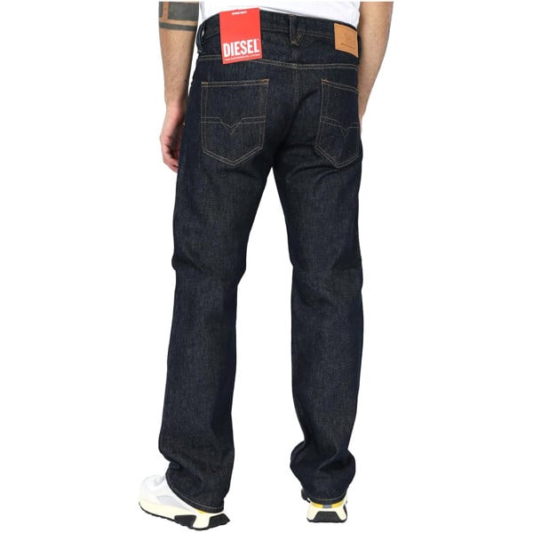 Diesel Larkee-X Straight Fit Rinsed Washed Dark Blue Jeans