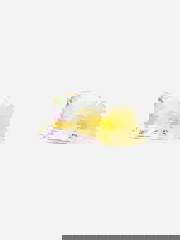 Monnalisa Girls Floral Print Hat in White