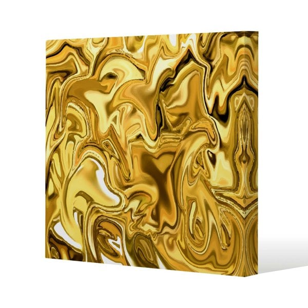 Benjamin Tate Design Golden Liquid (Canvas Print)