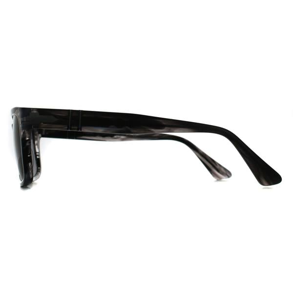 Persol Sunglasses PO3272S 1238B1 Striped Black & Grey Dark Grey