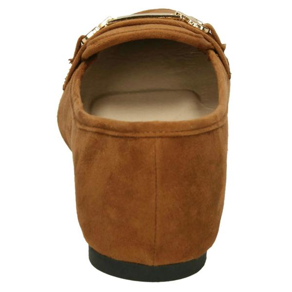 Spot On Ladies Spot On Saddle Vamp Loafers