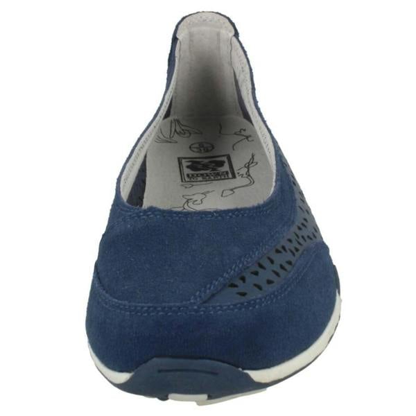 Down to Earth Ladies Down To Earth Suede Leather Ballerinas F80448