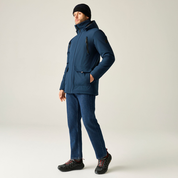 Regatta Mens Marron Waterproof Insulated Jacket - Navy