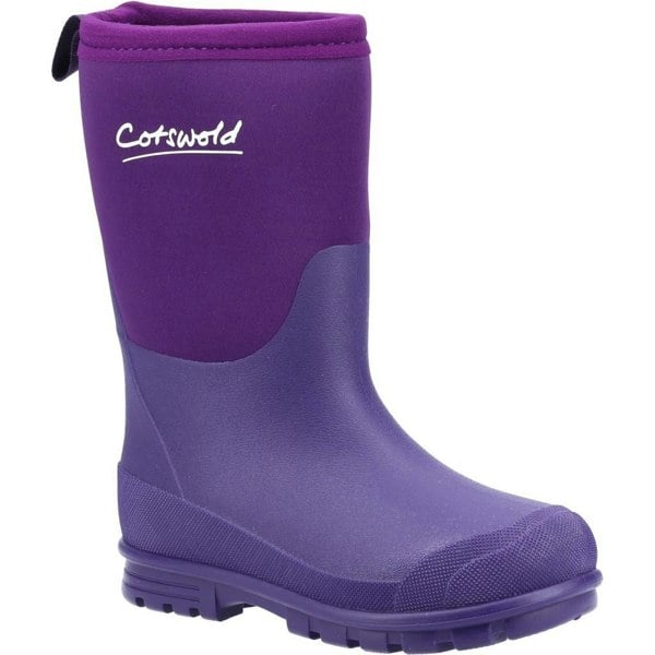 Cotswold Childrens/Kids Hilly Neoprene Wellington Boots - Purple