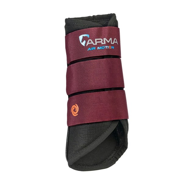 ARMA Air Motion Horse Brushing Boots - Black Cherry