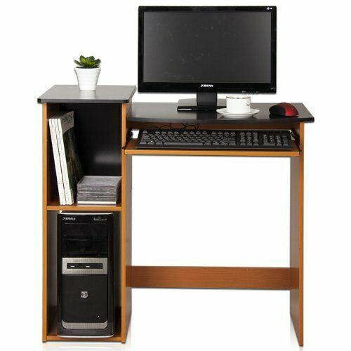 WALPLUS BK Econ Multipurpose Computer Writing Desk, Light Cherry/Black | Modern Desk Designed for Contemporary Interiors | 99914R1LC