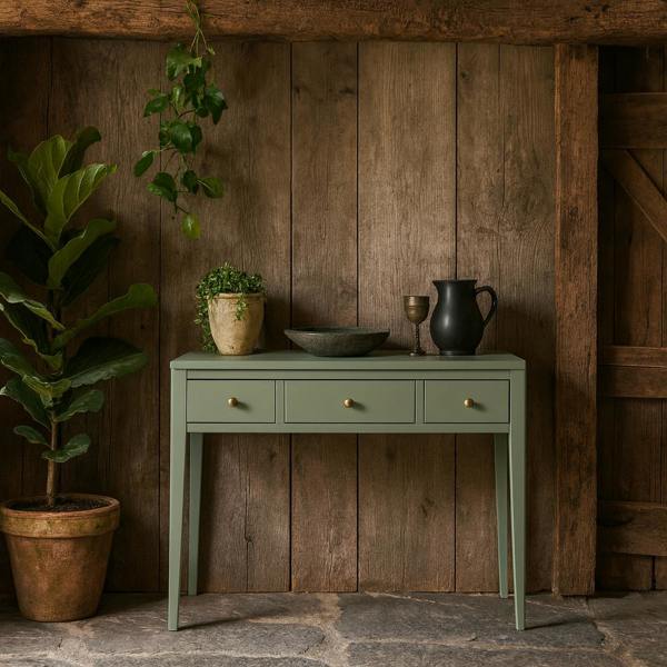 Wyld Haus Cordoba Pigeon Grey Wood Grain 3 Drawer Desk
