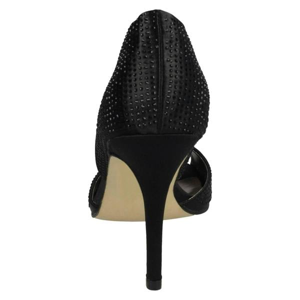 Anne Michelle Ladies Anne Michelle Diamante Peep Toe High Heels