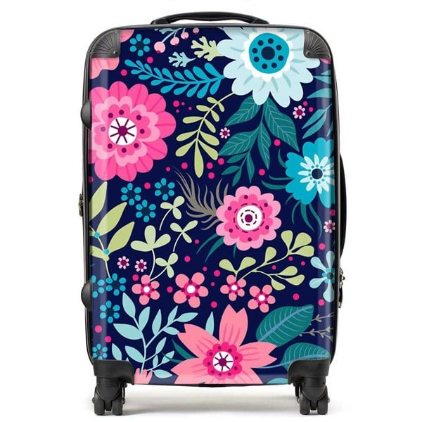 Warren Reed Cute Colourful Flower Pattern Suitcase