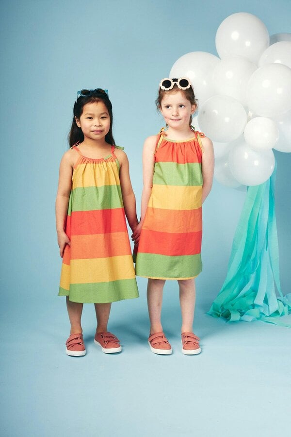 Lucy & Sam Stripe Swing Dress