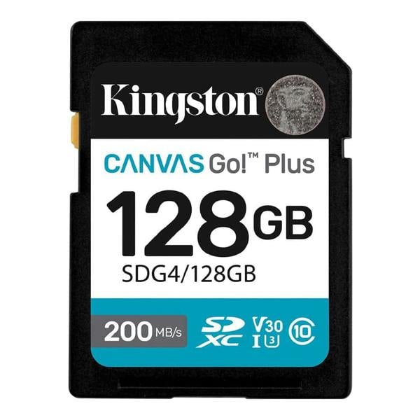 Kingston Canvas Go! Plus SDXC Card 200R C10 UHS-I U3 V30 128GB