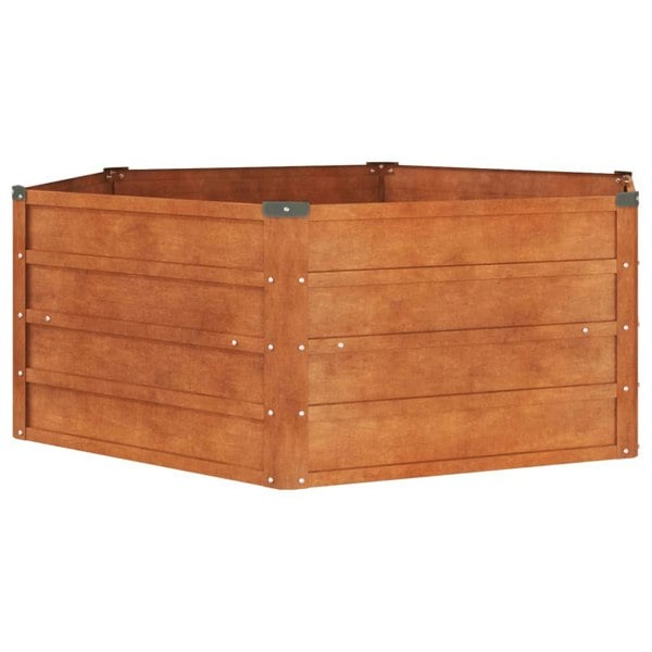 Berkfield Garden Raised Bed Rusty 129x129x45 cm Corten Steel