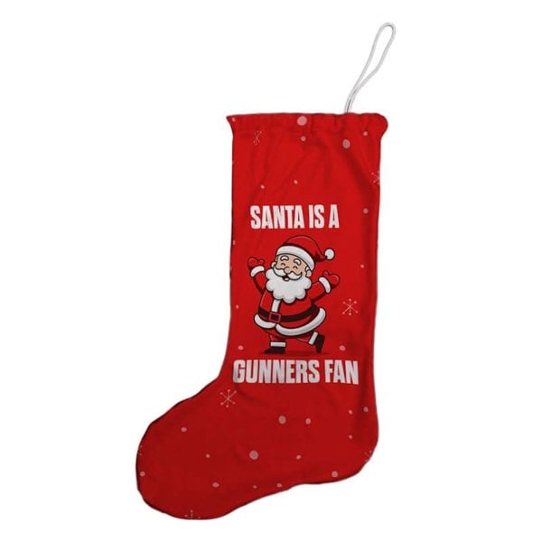 BritishmadeGifts Santa is a Gooners Football Fan - Christmas Stocking
