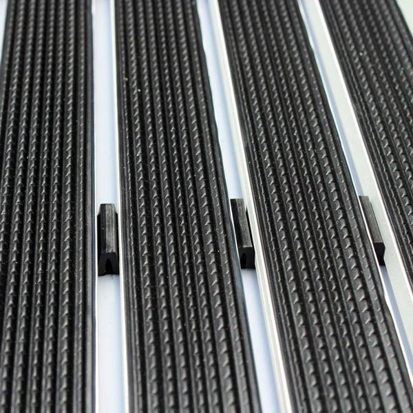 Ultralux Outdoor Aluminium Drainage Door Mat – Non-Slip Heavy Duty Scraper Doormat – Weatherproof, Rustproof Metal Frame – Grey & Black – 40 x 60cm UAN04060GR